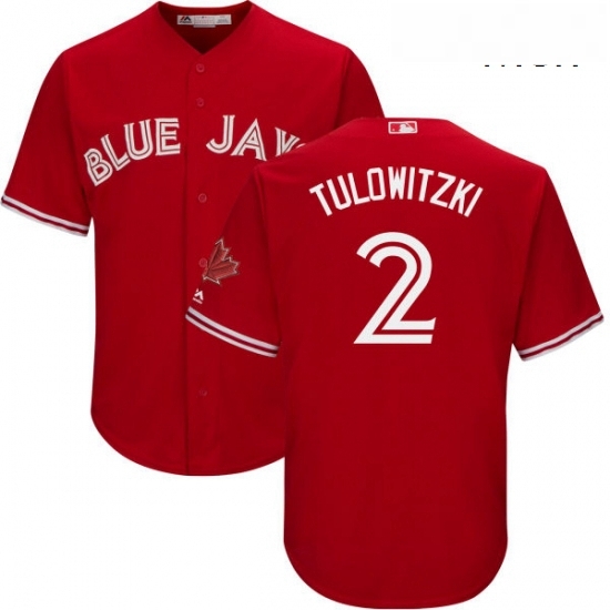 Mens Majestic Toronto Blue Jays 2 Troy Tulowitzki Replica Scarlet Alternate Cool Base MLB Jersey Mens Majestic Toronto Blue Jays 2 Troy Tulowitzki Replica Scarlet Alternate Cool Base MLB Jersey