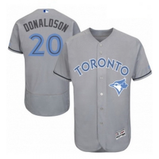 Mens Majestic Toronto Blue Jays 20 Josh Donaldson Authentic Gray 2016 Fathers Day Fashion Flex Base Jersey Mens Majestic Toronto Blue Jays 20 Josh Donaldson Authentic Gray 2016 Fathers Day Fashion Flex Base Jersey