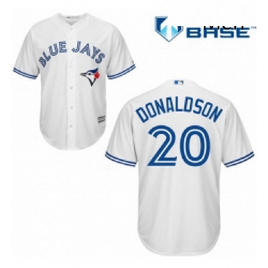 Mens Majestic Toronto Blue Jays 20 Josh Donaldson Replica White Home MLB Jersey Mens Majestic Toronto Blue Jays 20 Josh Donaldson Replica White Home MLB Jersey