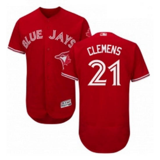 Mens Majestic Toronto Blue Jays 21 Roger Clemens Scarlet Flexbase Authentic Collection Alternate MLB Jersey Mens Majestic Toronto Blue Jays 21 Roger Clemens Scarlet Flexbase Authentic Collection Alternate MLB Jersey