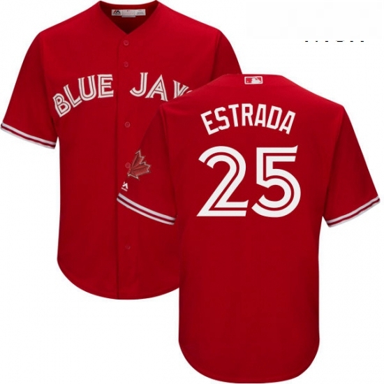 Mens Majestic Toronto Blue Jays 25 Marco Estrada Replica Scarlet Alternate Cool Base MLB Jersey Mens Majestic Toronto Blue Jays 25 Marco Estrada Replica Scarlet Alternate Cool Base MLB Jersey