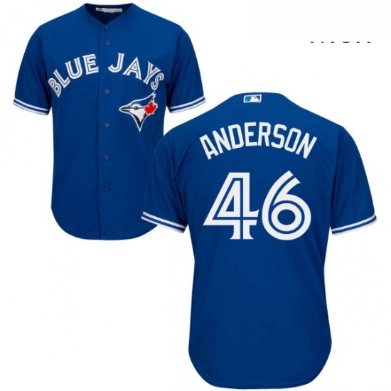 Mens Majestic Toronto Blue Jays 46 Brett Anderson Replica Blue Alternate MLB Jersey Mens Majestic Toronto Blue Jays 46 Brett Anderson Replica Blue Alternate MLB Jersey