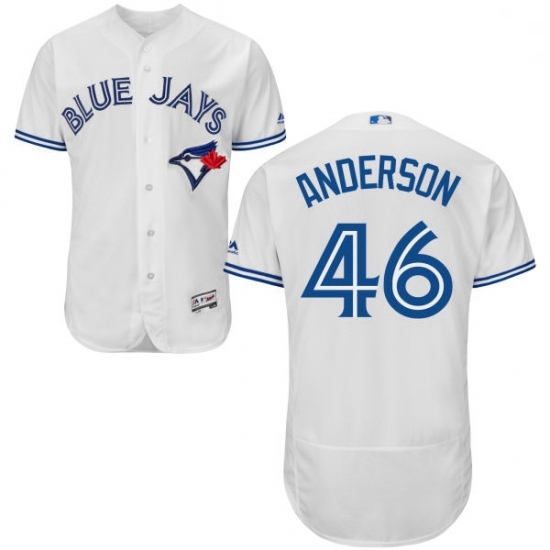 Mens Majestic Toronto Blue Jays 46 Brett Anderson White Flexbase Authentic Collection MLB Jersey Mens Majestic Toronto Blue Jays 46 Brett Anderson White Flexbase Authentic Collection MLB Jersey
