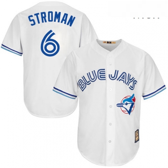 Mens Majestic Toronto Blue Jays 6 Marcus Stroman Authentic White Cooperstown MLB Jersey Mens Majestic Toronto Blue Jays 6 Marcus Stroman Authentic White Cooperstown MLB Jersey