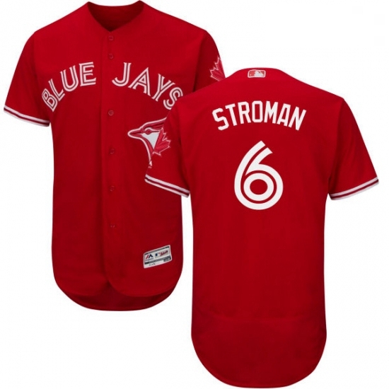 Mens Majestic Toronto Blue Jays 6 Marcus Stroman Scarlet Flexbase Authentic Collection Alternate MLB Jersey Mens Majestic Toronto Blue Jays 6 Marcus Stroman Scarlet Flexbase Authentic Collection Alternate MLB Jersey