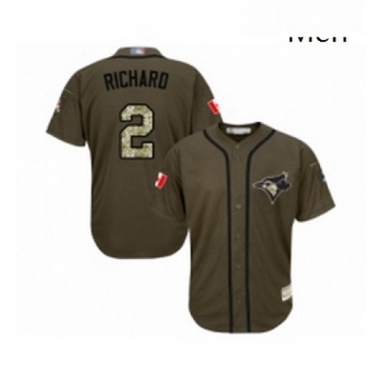 Mens Toronto Blue Jays 2 Clayton Richard Authentic Green Salute to Service Baseball Jersey Mens Toronto Blue Jays 2 Clayton Richard Authentic Green Salute to Service Baseball Jersey