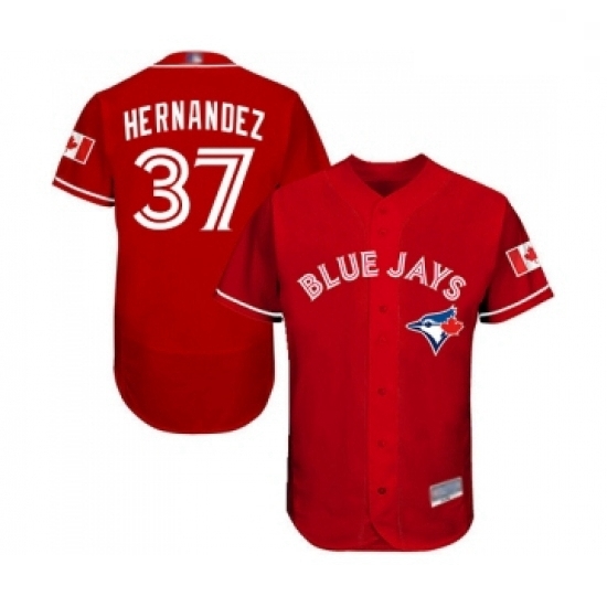 Mens Toronto Blue Jays 37 Teoscar Hernandez Scarlet Alternate Flex Base Authentic Collection MLB Jersey Mens Toronto Blue Jays 37 Teoscar Hernandez Scarlet Alternate Flex Base Authentic Collection MLB Jersey