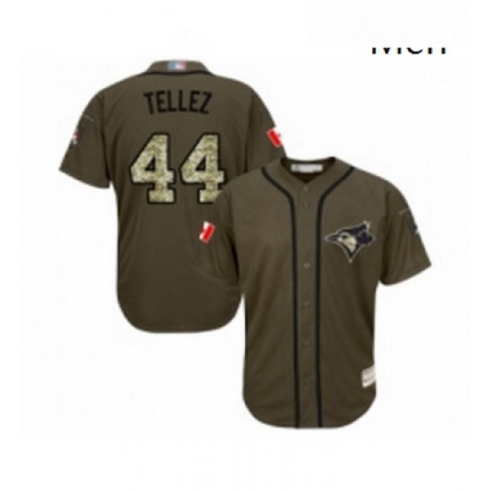 Mens Toronto Blue Jays 44 Rowdy Tellez Authentic Green Salute to Service Baseball Jersey Mens Toronto Blue Jays 44 Rowdy Tellez Authentic Green Salute to Service Baseball Jersey