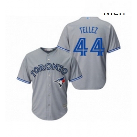 Mens Toronto Blue Jays 44 Rowdy Tellez Replica Grey Road Baseball Jersey Mens Toronto Blue Jays 44 Rowdy Tellez Replica Grey Road Baseball Jersey