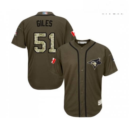 Mens Toronto Blue Jays 51 Ken Giles Authentic Green Salute to Service Baseball Jersey Mens Toronto Blue Jays 51 Ken Giles Authentic Green Salute to Service Baseball Jersey