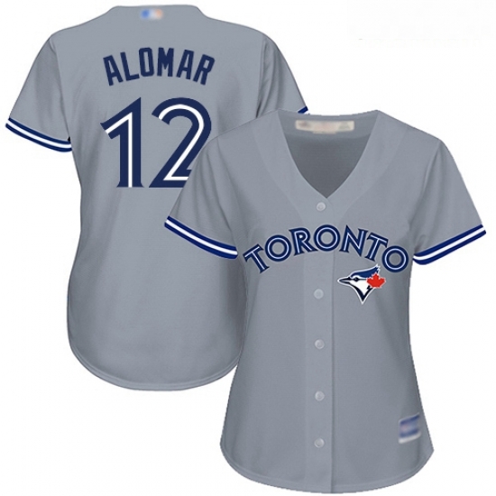 Blue Jays #12 Roberto Alomar Grey Road Women Stitched Baseball Jersey Blue Jays #12 Roberto Alomar Grey Road Women Stitched Baseball Jersey