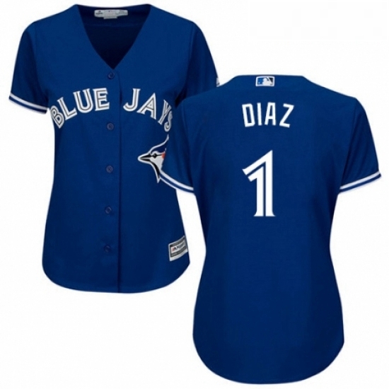 Womens Majestic Toronto Blue Jays 1 Aledmys Diaz Authentic Blue Alternate MLB Jersey Womens Majestic Toronto Blue Jays 1 Aledmys Diaz Authentic Blue Alternate MLB Jersey