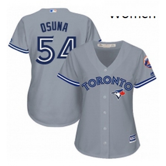 Womens Majestic Toronto Blue Jays 54 Roberto Osuna Authentic Grey Road MLB Jersey Womens Majestic Toronto Blue Jays 54 Roberto Osuna Authentic Grey Road MLB Jersey