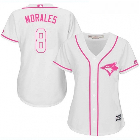 Womens Majestic Toronto Blue Jays 8 Kendrys Morales Authentic White Fashion Cool Base MLB Jersey Womens Majestic Toronto Blue Jays 8 Kendrys Morales Authentic White Fashion Cool Base MLB Jersey