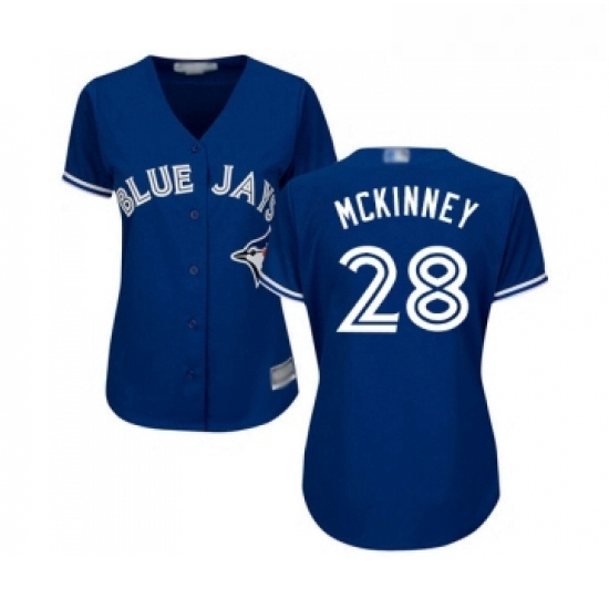 Womens Toronto Blue Jays 28 Billy McKinney Replica Blue Alternate Baseball Jersey Womens Toronto Blue Jays 28 Billy McKinney Replica Blue Alternate Baseball Jersey
