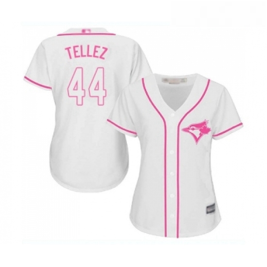 Womens Toronto Blue Jays 44 Rowdy Tellez Replica White Fashion Cool Base Baseball Jersey Womens Toronto Blue Jays 44 Rowdy Tellez Replica White Fashion Cool Base Baseball Jersey