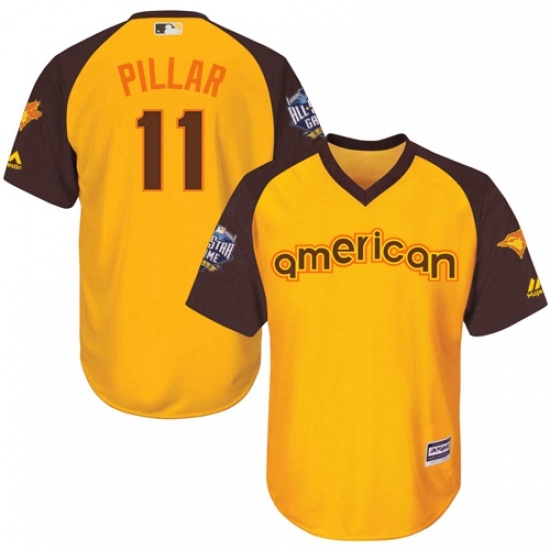 Youth Majestic Toronto Blue Jays 11 Kevin Pillar Authentic Yellow 2016 All Star American League BP Cool Base MLB Jersey Youth Majestic Toronto Blue Jays 11 Kevin Pillar Authentic Yellow 2016 All Star American League BP Cool Base MLB Jersey