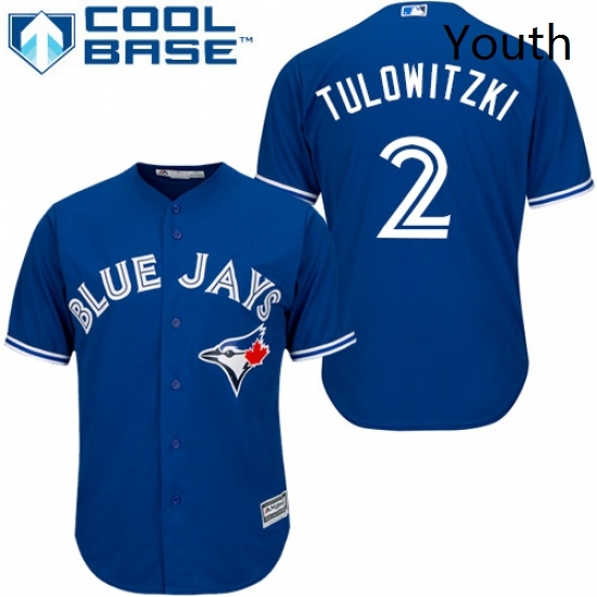 Youth Majestic Toronto Blue Jays 2 Troy Tulowitzki Authentic Blue Alternate MLB Jersey Youth Majestic Toronto Blue Jays 2 Troy Tulowitzki Authentic Blue Alternate MLB Jersey