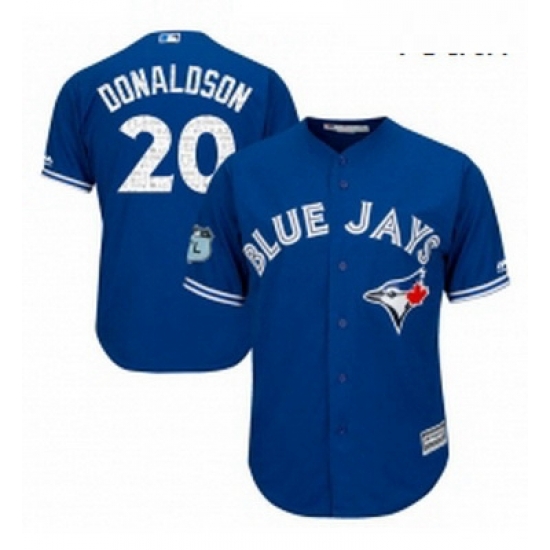 Youth Majestic Toronto Blue Jays 20 Josh Donaldson Authentic Royal Blue 2017 Spring Training Cool Base MLB Jersey Youth Majestic Toronto Blue Jays 20 Josh Donaldson Authentic Royal Blue 2017 Spring Training Cool Base MLB Jersey