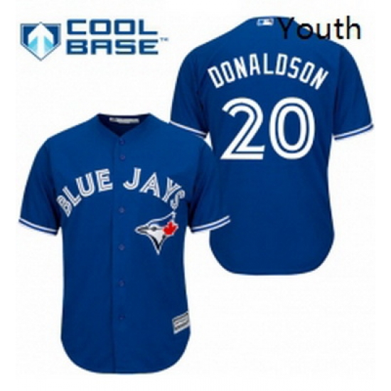 Youth Majestic Toronto Blue Jays 20 Josh Donaldson Replica Blue Alternate MLB Jersey Youth Majestic Toronto Blue Jays 20 Josh Donaldson Replica Blue Alternate MLB Jersey