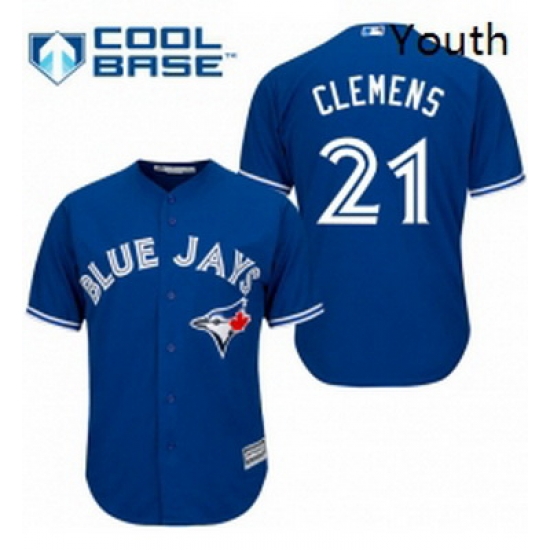 Youth Majestic Toronto Blue Jays 21 Roger Clemens Replica Blue Alternate MLB Jersey Youth Majestic Toronto Blue Jays 21 Roger Clemens Replica Blue Alternate MLB Jersey