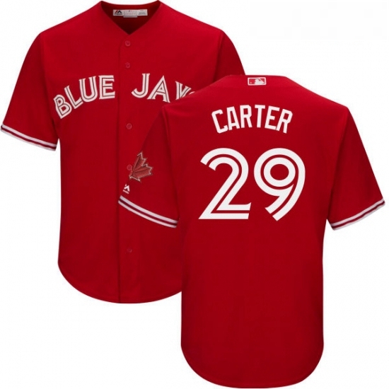 Youth Majestic Toronto Blue Jays 29 Joe Carter Authentic Scarlet Alternate MLB Jersey Youth Majestic Toronto Blue Jays 29 Joe Carter Authentic Scarlet Alternate MLB Jersey