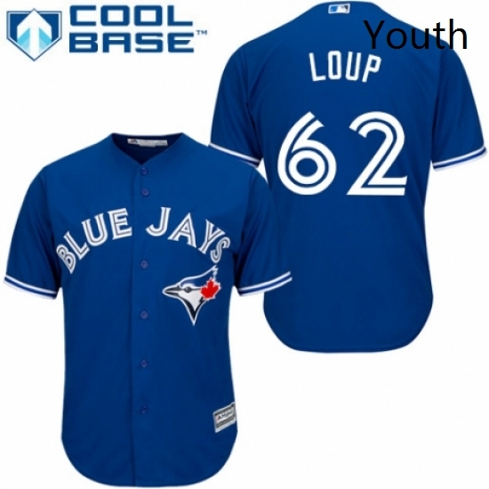 Youth Majestic Toronto Blue Jays 62 Aaron Loup Authentic Blue Alternate MLB Jersey Youth Majestic Toronto Blue Jays 62 Aaron Loup Authentic Blue Alternate MLB Jersey
