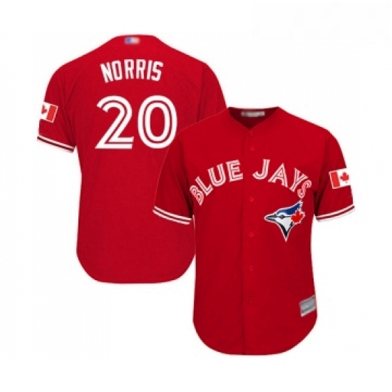 Youth Toronto Blue Jays 20 Bud Norris Replica Scarlet Alternate Baseball Jersey Youth Toronto Blue Jays 20 Bud Norris Replica Scarlet Alternate Baseball Jersey