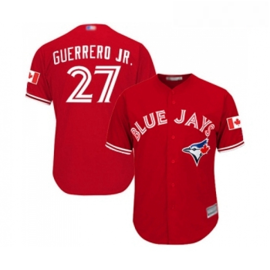 Youth Toronto Blue Jays 27 Vladimir Guerrero Jr Replica Scarlet Alternate Baseball Jersey Youth Toronto Blue Jays 27 Vladimir Guerrero Jr Replica Scarlet Alternate Baseball Jersey