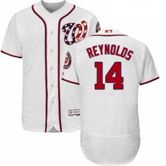Mens Majestic Washington Nationals 14 Mark Reynolds White Home Flex Base Authentic Collection MLB Jersey Mens Majestic Washington Nationals 14 Mark Reynolds White Home Flex Base Authentic Collection MLB Jersey