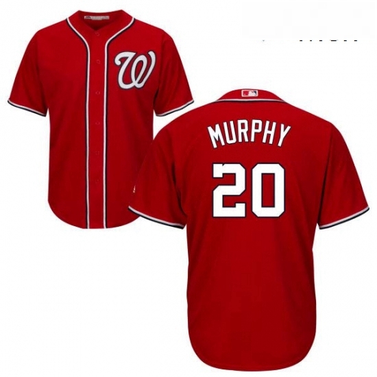 Mens Majestic Washington Nationals 20 Daniel Murphy Replica Red Alternate 1 Cool Base MLB Jersey Mens Majestic Washington Nationals 20 Daniel Murphy Replica Red Alternate 1 Cool Base MLB Jersey