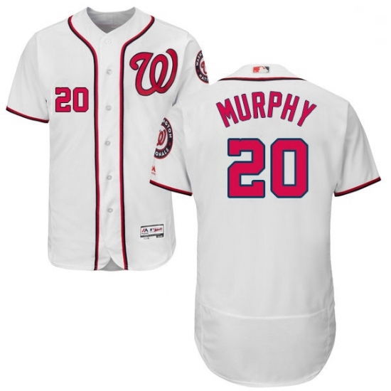 Mens Majestic Washington Nationals 20 Daniel Murphy White Home Flex Base Authentic Collection MLB Jersey Mens Majestic Washington Nationals 20 Daniel Murphy White Home Flex Base Authentic Collection MLB Jersey