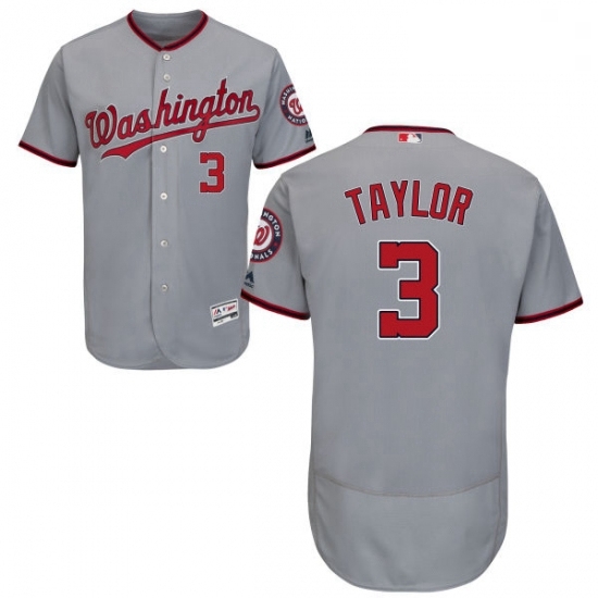 Mens Majestic Washington Nationals 3 Michael Taylor Grey Road Flex Base Authentic Collection MLB Jersey Mens Majestic Washington Nationals 3 Michael Taylor Grey Road Flex Base Authentic Collection MLB Jersey