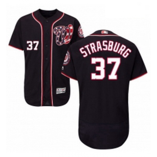 Mens Majestic Washington Nationals 37 Stephen Strasburg Navy Blue Alternate Flex Base Authentic Collection MLB Jersey Mens Majestic Washington Nationals 37 Stephen Strasburg Navy Blue Alternate Flex Base Authentic Collection MLB Jersey