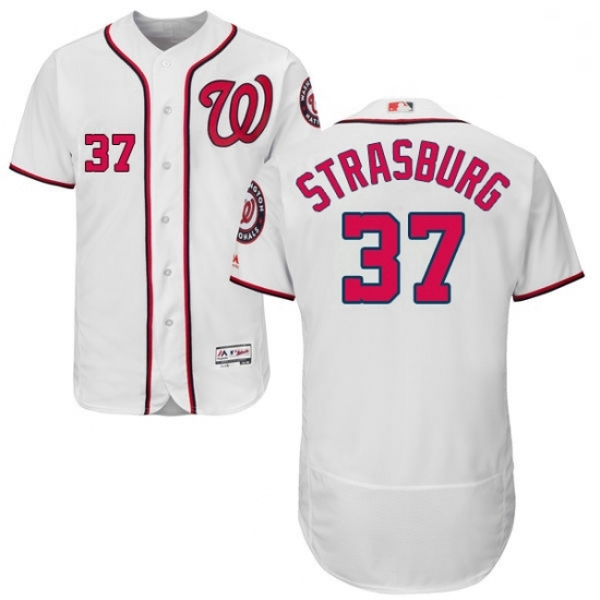 Mens Majestic Washington Nationals 37 Stephen Strasburg White Home Flex Base Authentic Collection MLB Jersey Mens Majestic Washington Nationals 37 Stephen Strasburg White Home Flex Base Authentic Collection MLB Jersey