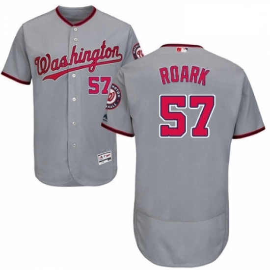 Mens Majestic Washington Nationals 57 Tanner Roark Grey Road Flex Base Authentic Collection MLB Jersey Mens Majestic Washington Nationals 57 Tanner Roark Grey Road Flex Base Authentic Collection MLB Jersey