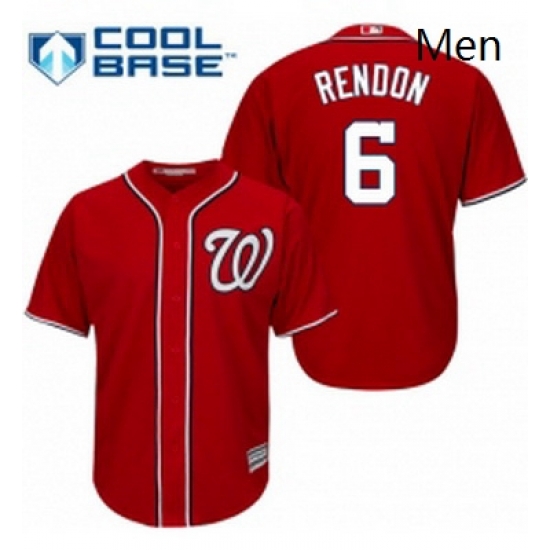 Mens Majestic Washington Nationals 6 Anthony Rendon Replica Red Alternate 1 Cool Base MLB Jersey Mens Majestic Washington Nationals 6 Anthony Rendon Replica Red Alternate 1 Cool Base MLB Jersey