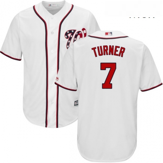 Mens Majestic Washington Nationals 7 Trea Turner Replica White Home Cool Base MLB Jersey Mens Majestic Washington Nationals 7 Trea Turner Replica White Home Cool Base MLB Jersey