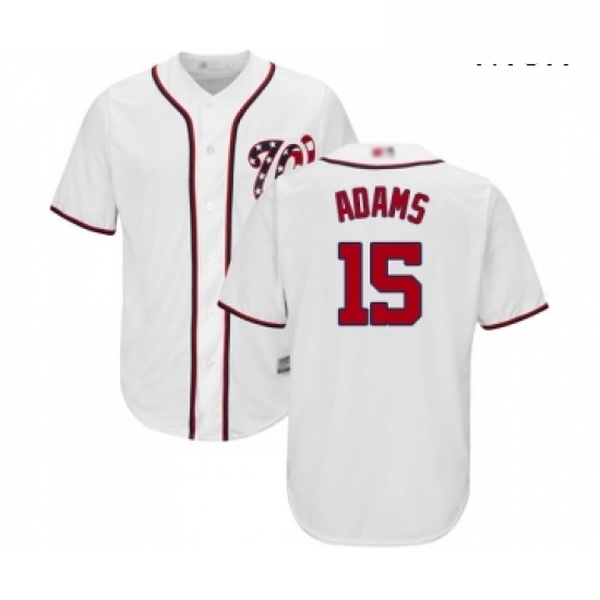 Mens Washington Nationals 15 Matt Adams Replica White Home Cool Base Baseball Jersey Mens Washington Nationals 15 Matt Adams Replica White Home Cool Base Baseball Jersey