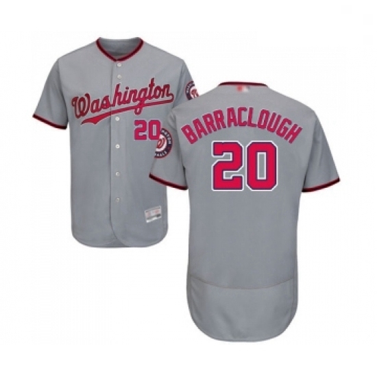 Mens Washington Nationals 20 Kyle Barraclough Grey Road Flex Base Authentic Collection Baseball Jersey Mens Washington Nationals 20 Kyle Barraclough Grey Road Flex Base Authentic Collection Baseball Jersey