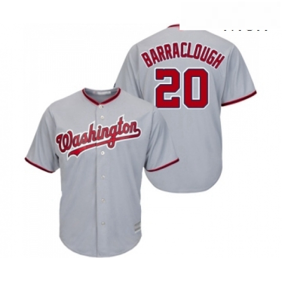 Mens Washington Nationals 20 Kyle Barraclough Replica Grey Road Cool Base Baseball Jersey Mens Washington Nationals 20 Kyle Barraclough Replica Grey Road Cool Base Baseball Jersey