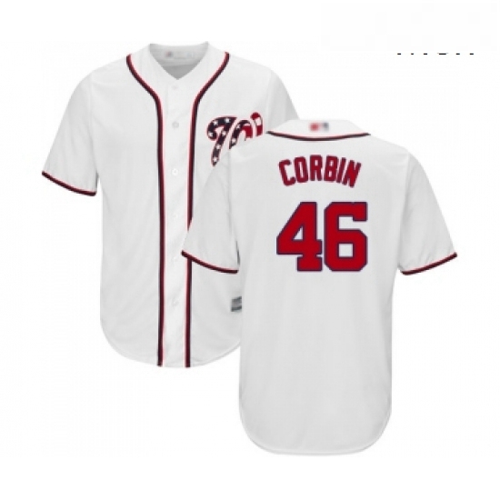 Mens Washington Nationals 46 Patrick Corbin Replica White Home Cool Base Baseball Jersey Mens Washington Nationals 46 Patrick Corbin Replica White Home Cool Base Baseball Jersey