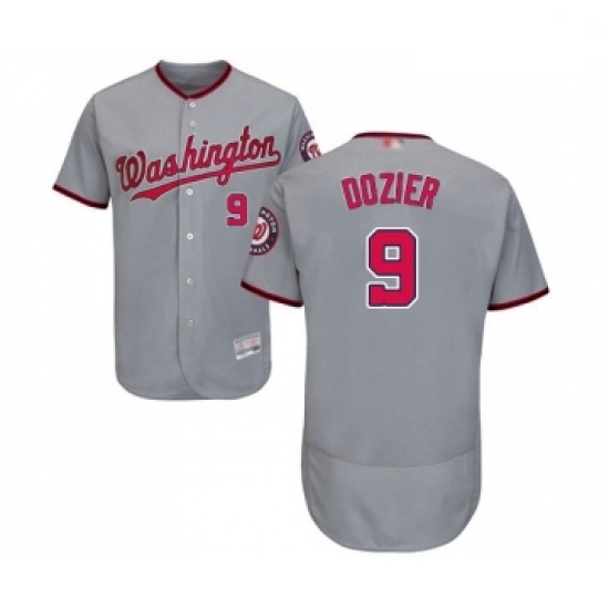 Mens Washington Nationals 9 Brian Dozier Grey Road Flex Base Authentic Collection Baseball Jersey Mens Washington Nationals 9 Brian Dozier Grey Road Flex Base Authentic Collection Baseball Jersey