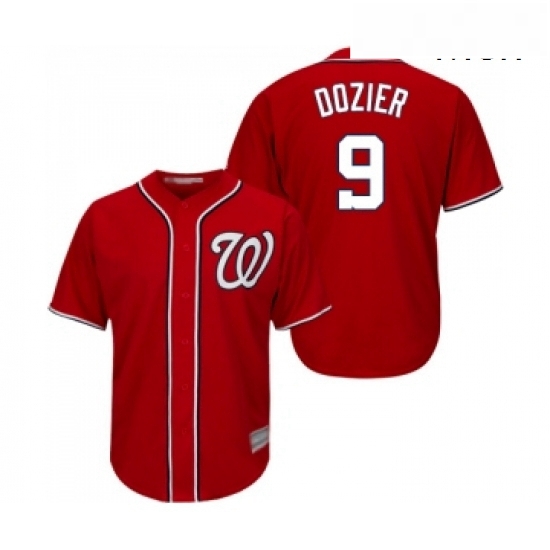Mens Washington Nationals 9 Brian Dozier Replica Red Alternate 1 Cool Base Baseball Jersey Mens Washington Nationals 9 Brian Dozier Replica Red Alternate 1 Cool Base Baseball Jersey