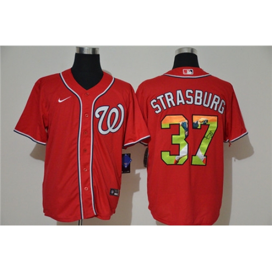 Nationals 37 Stephen Strasburg Red Nike Cool Base Player Jersey Nationals 37 Stephen Strasburg Red Nike Cool Base Player Jersey