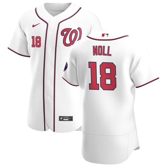 Washington Nationals 18 Jake Noll Men Nike White Home 2020 Authentic Player MLB Jersey Washington Nationals 18 Jake Noll Men Nike White Home 2020 Authentic Player MLB Jersey