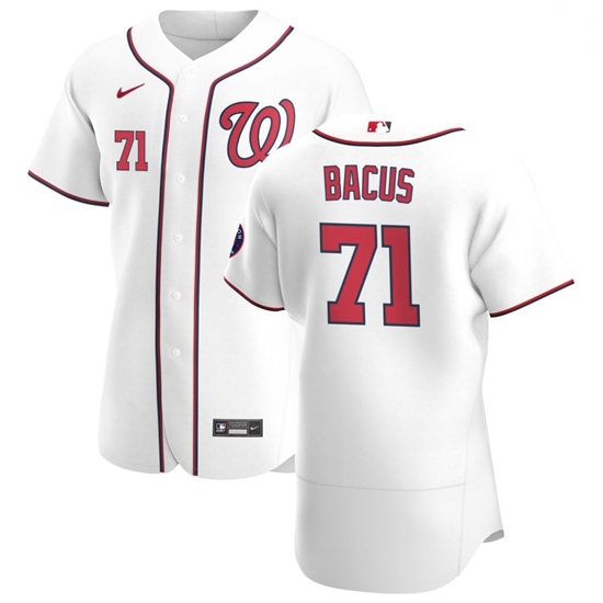 Washington Nationals 71 Dakota Bacus Men Nike White Home 2020 Authentic Player MLB Jersey Washington Nationals 71 Dakota Bacus Men Nike White Home 2020 Authentic Player MLB Jersey