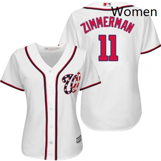 Womens Majestic Washington Nationals 11 Ryan Zimmerman Authentic White Home Cool Base MLB Jersey Womens Majestic Washington Nationals 11 Ryan Zimmerman Authentic White Home Cool Base MLB Jersey