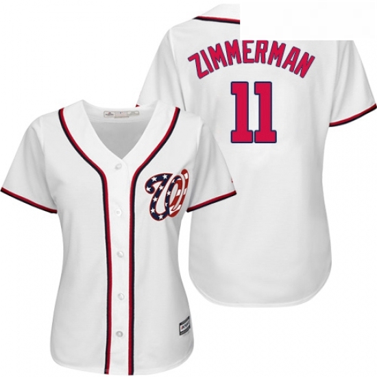 Womens Majestic Washington Nationals 11 Ryan Zimmerman Replica White Home Cool Base MLB Jersey Womens Majestic Washington Nationals 11 Ryan Zimmerman Replica White Home Cool Base MLB Jersey