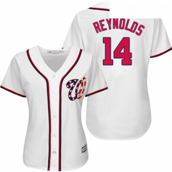 Womens Majestic Washington Nationals 14 Mark Reynolds Replica White Home Cool Base MLB Jersey Womens Majestic Washington Nationals 14 Mark Reynolds Replica White Home Cool Base MLB Jersey